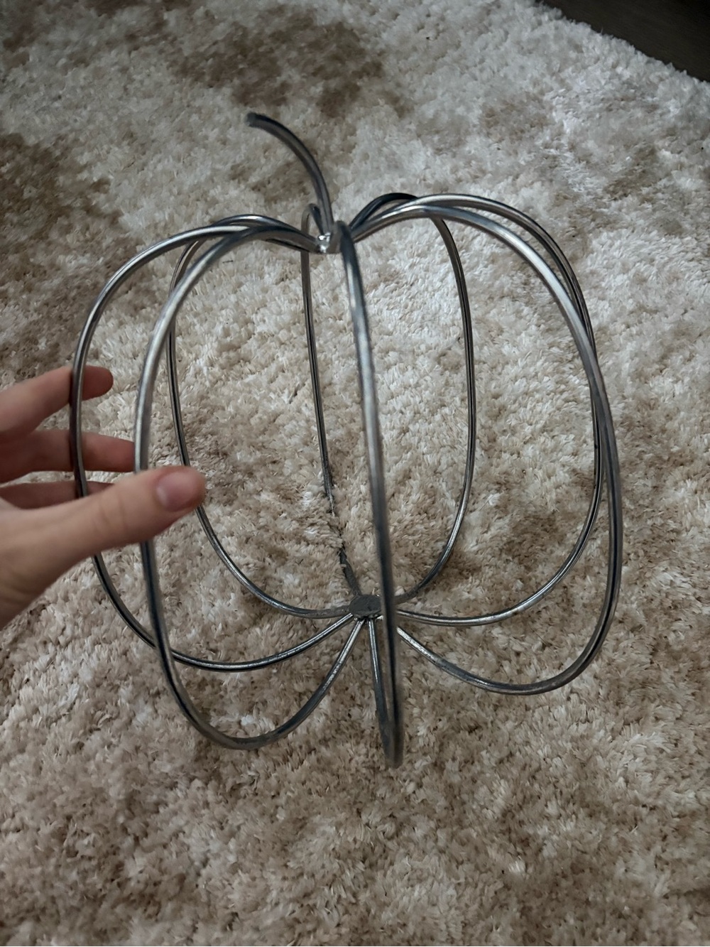 Target Silver Metal Wire Pumpkin Accent